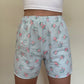 Short Bleu Fleurs