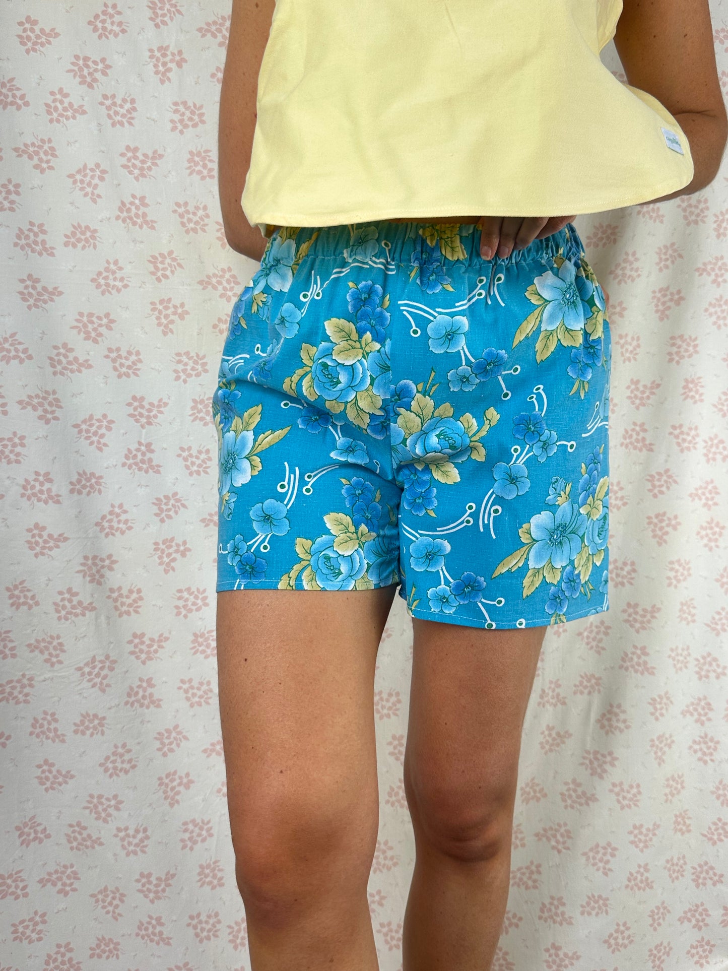 Short Fleurs Bleu
