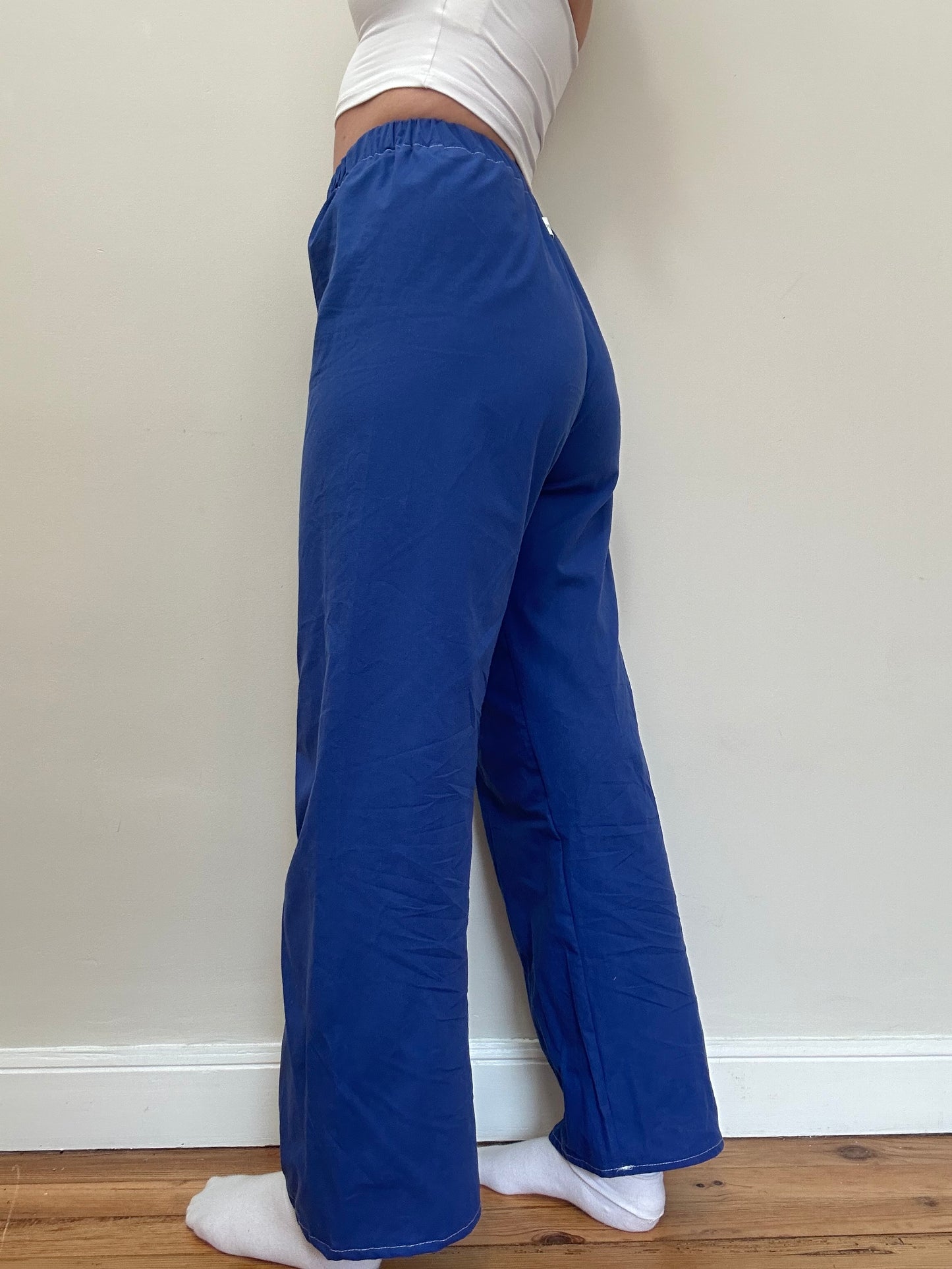 Pantalon Uni Bleu Marine