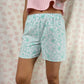 Short Fleurs Turquoise
