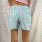 Short Fleurs Turquoise