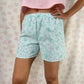 Short Fleurs Turquoise