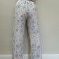 Pantalon Fleurs Bleu Lila