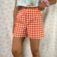 Short Vichy Orange