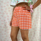 Short Vichy Orange