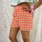 Short Vichy Orange
