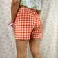 Short Vichy Orange