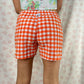 Short Vichy Orange