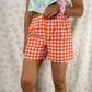 Short Vichy Orange
