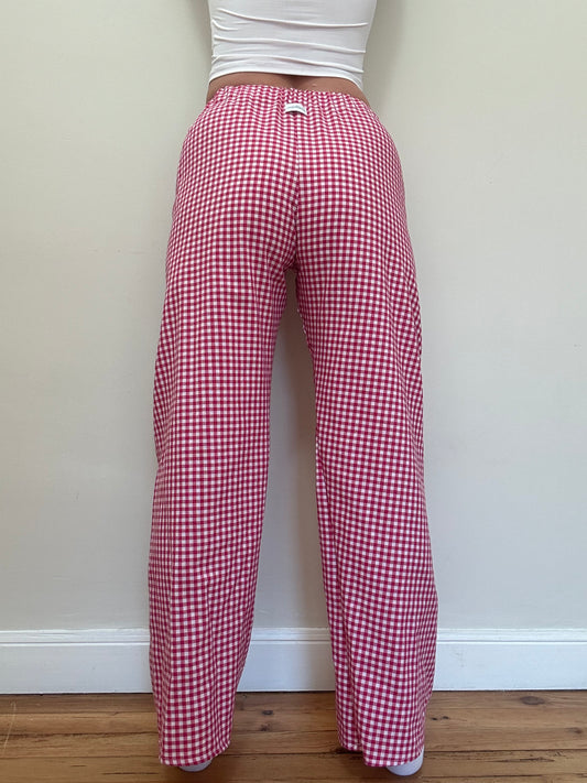 Pantalon Vichy Framboise