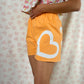 Short Motifs Coeur Orange