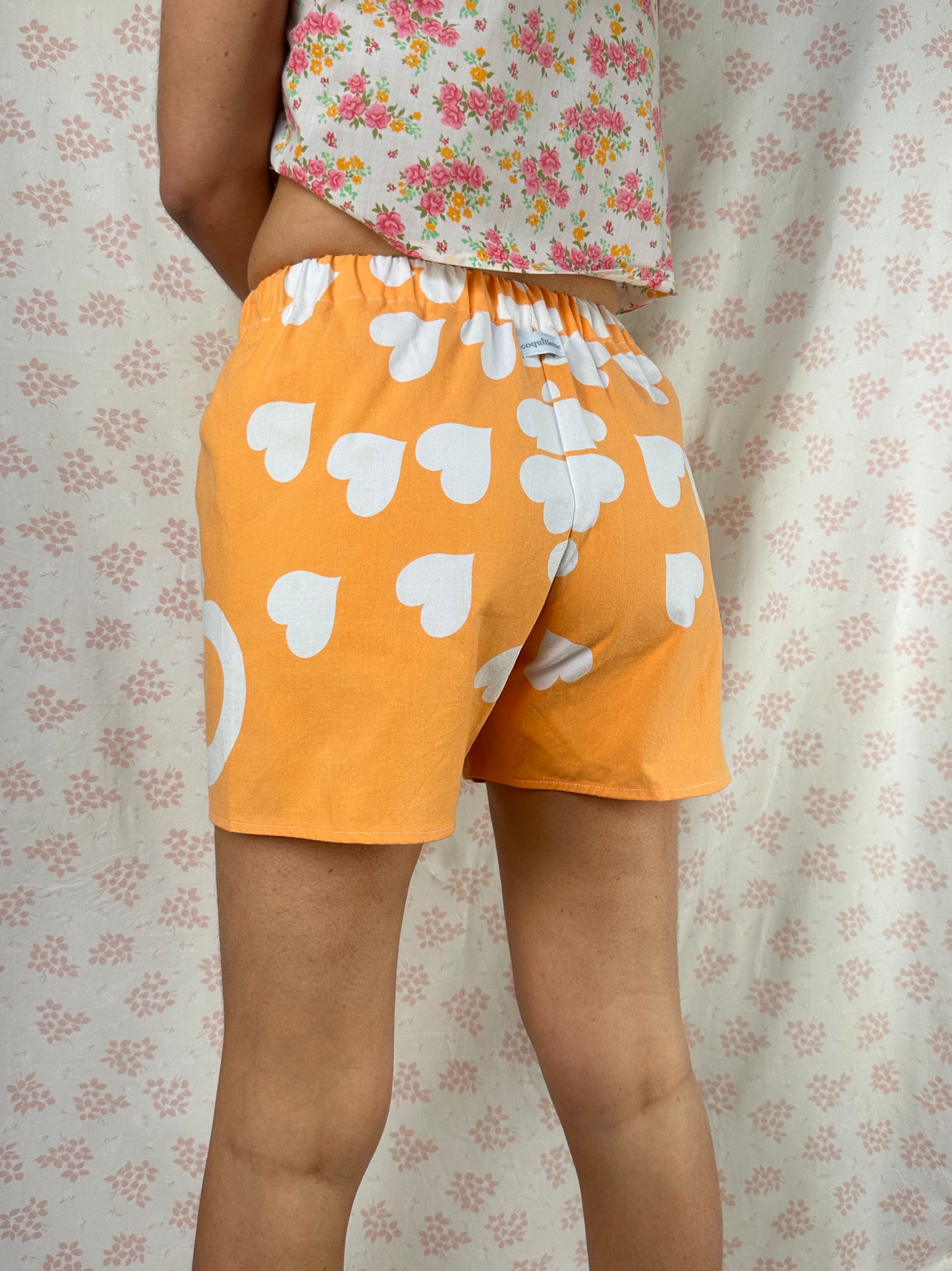 Short Motifs Coeur Orange