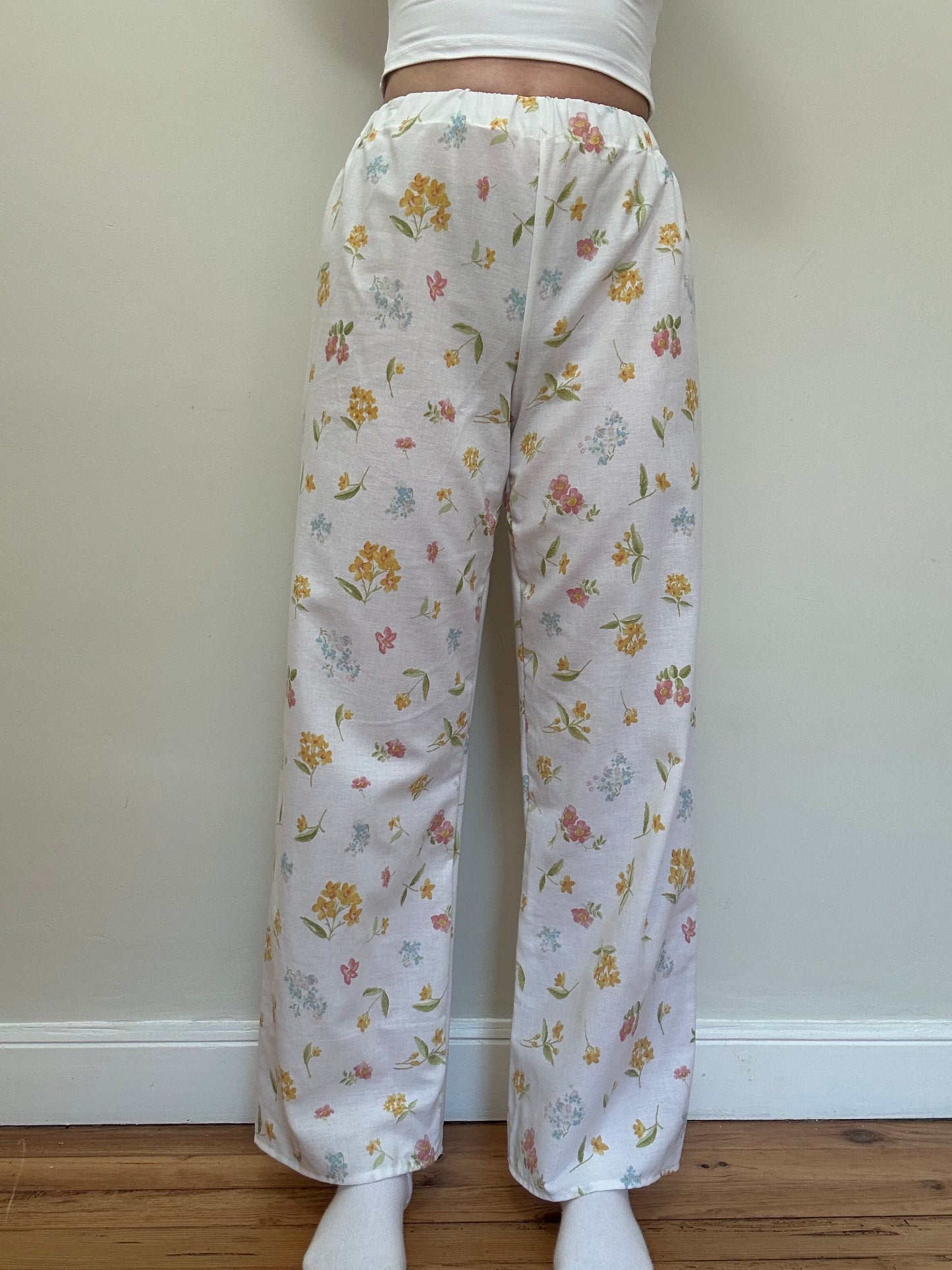 Pantalon Fleurs Jaune