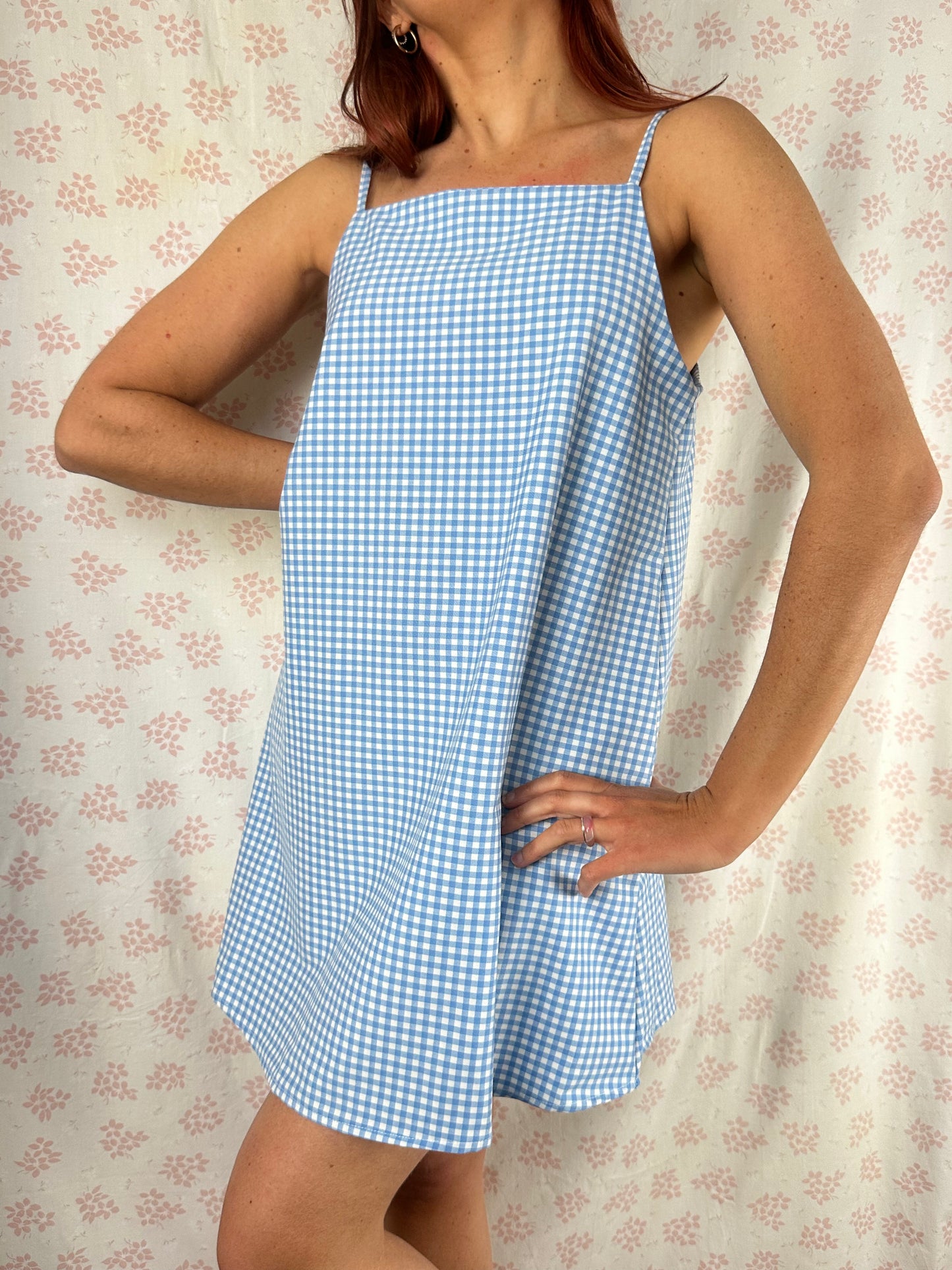 Robe Bretelle Vichy Bleu