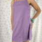 Robe Bretelle Uni Violet