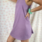 Robe Bretelle Uni Violet