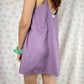 Robe Bretelle Uni Violet