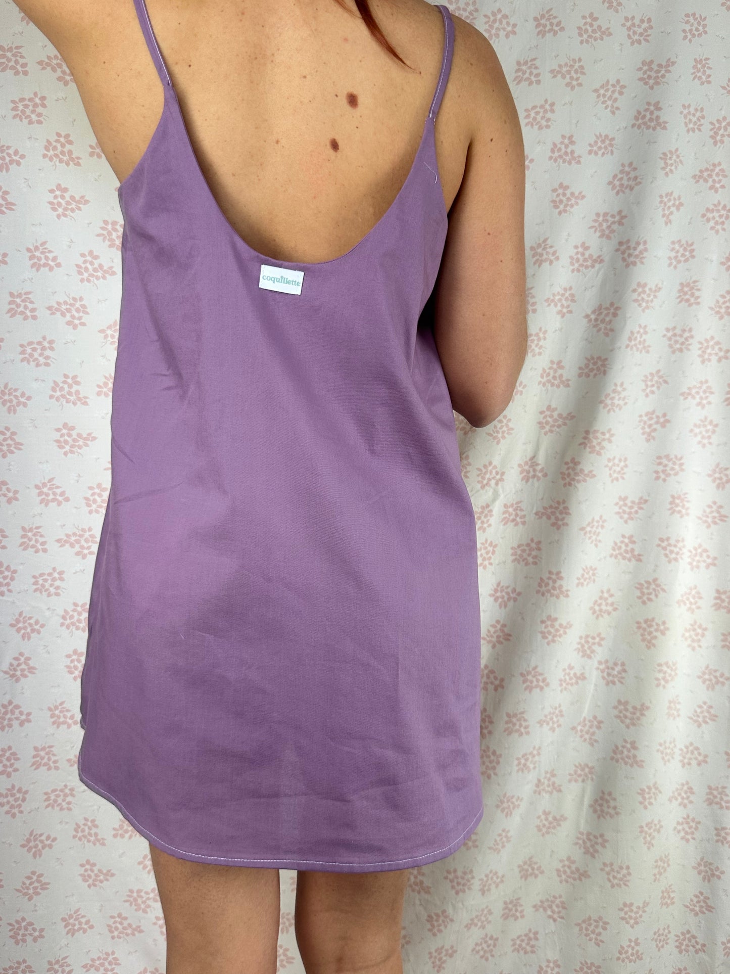 Robe Bretelle Uni Violet