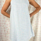 Robe Col Petites Fleurs Bleu