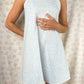 Robe Col Petites Fleurs Bleu