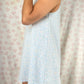 Robe Col Petites Fleurs Bleu