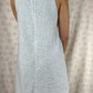 Robe Col Petites Fleurs Bleu
