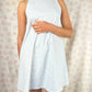 Robe Col Petites Fleurs Bleu