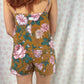 Combishort Marron Fleurs