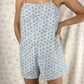 Combishort Fleurs Bleu