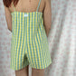Combishort Vichy Jaune et Turquoise