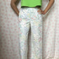 Pantalon Blanc Fleurs