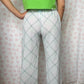 Pantalon Carreaux Vert et Blanc
