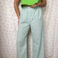 Pantalon Fleurs Bleu et Vert