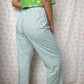 Pantalon Fleurs Bleu et Vert
