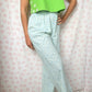 Pantalon Fleurs Bleu et Vert