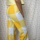 Pantalon Carreaux Jaune