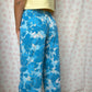 Pantalon Fleurs Bleu