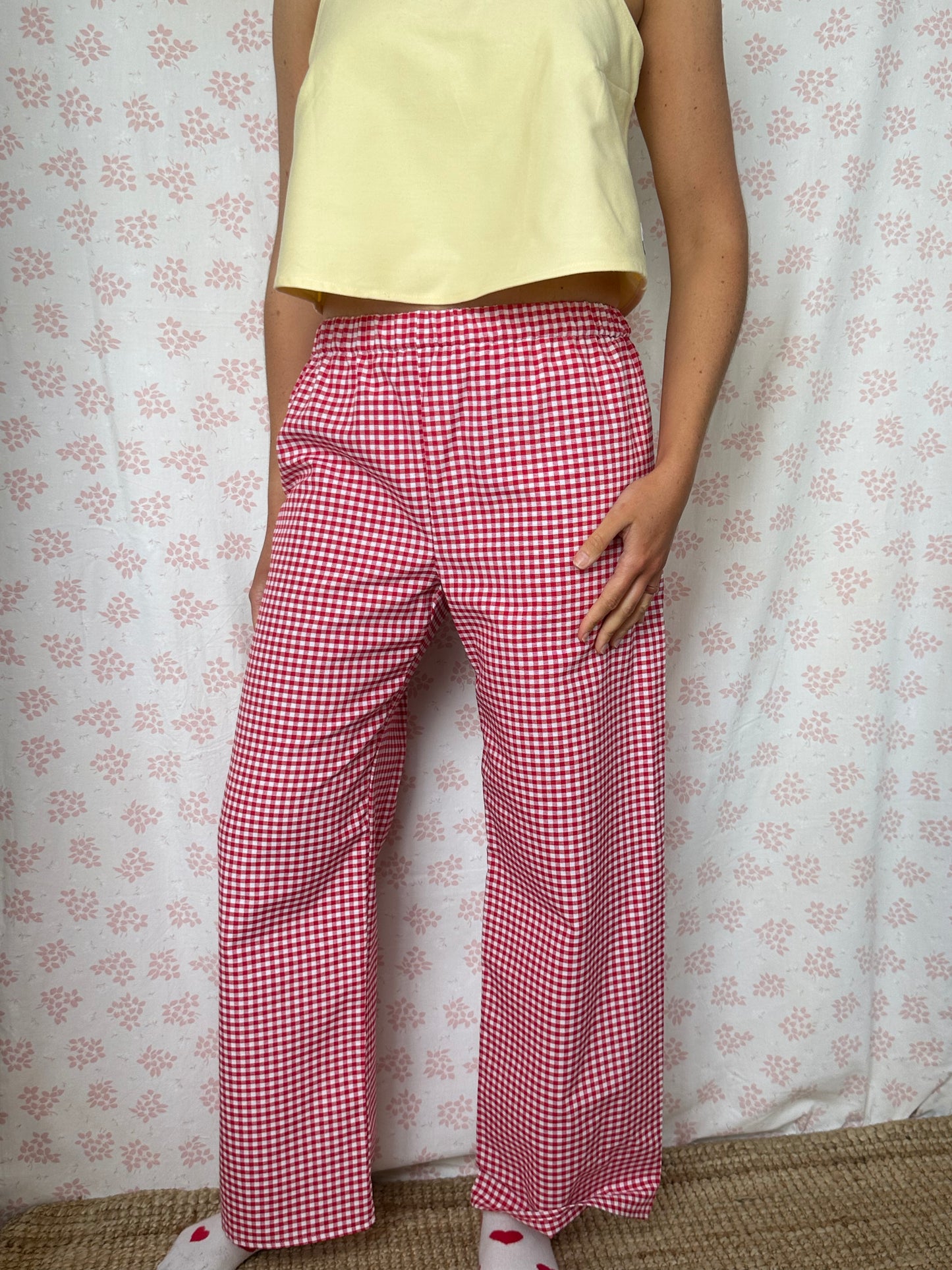 Pantalon Vichy Rouge