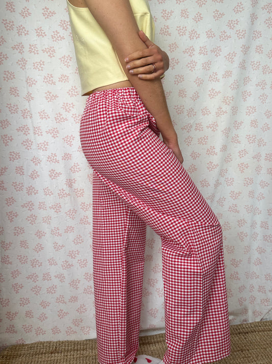Pantalon Vichy Rouge
