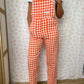 Salopette Vichy Orange