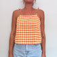 Top Vichy Orange et Jaune