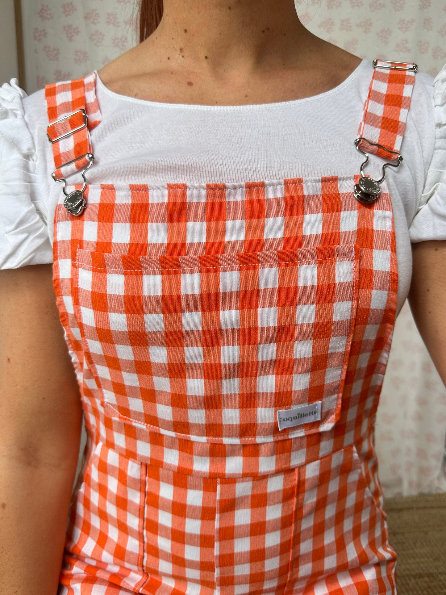 Salopette Vichy Orange
