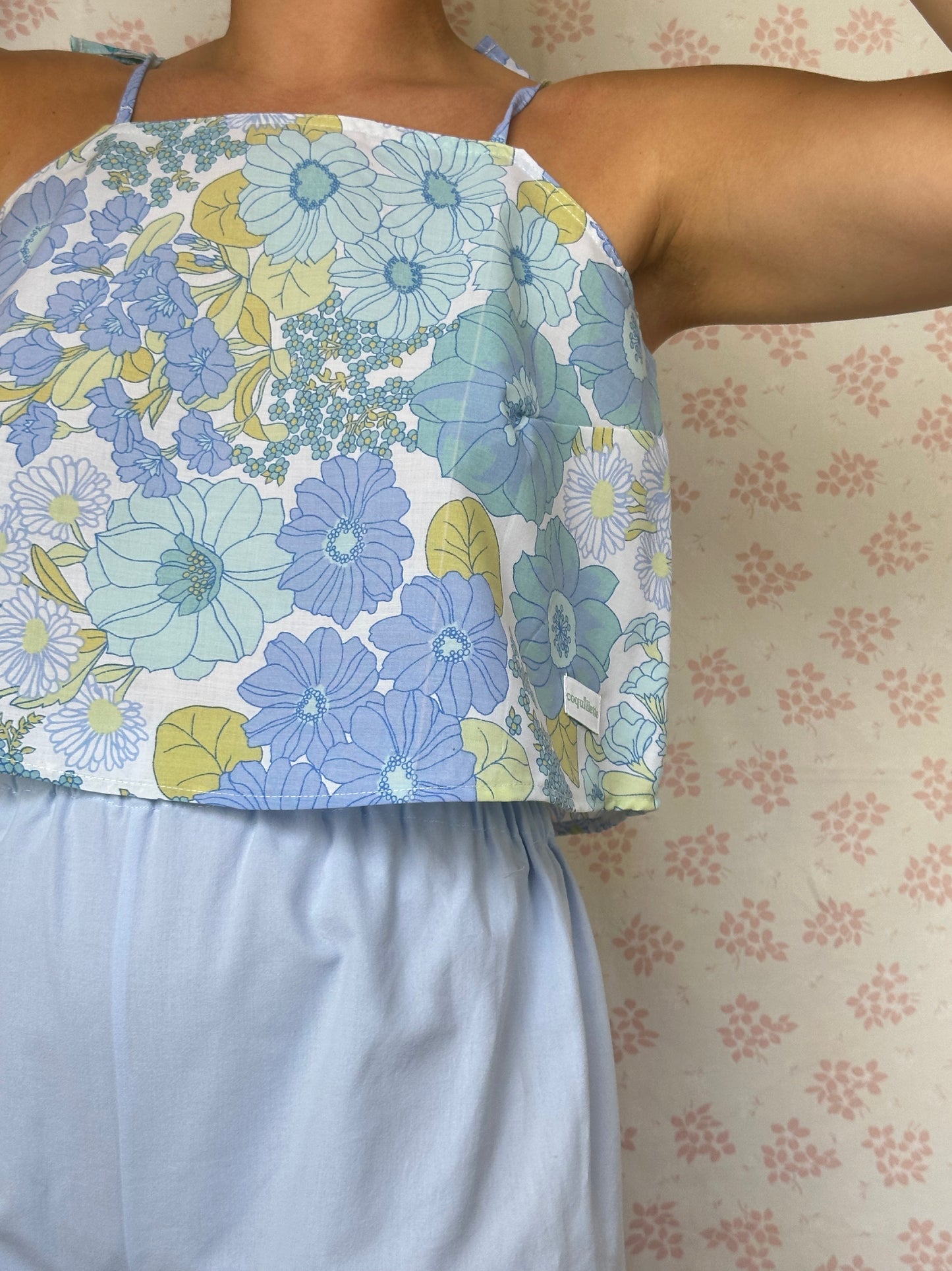 Top Fleurs Bleu