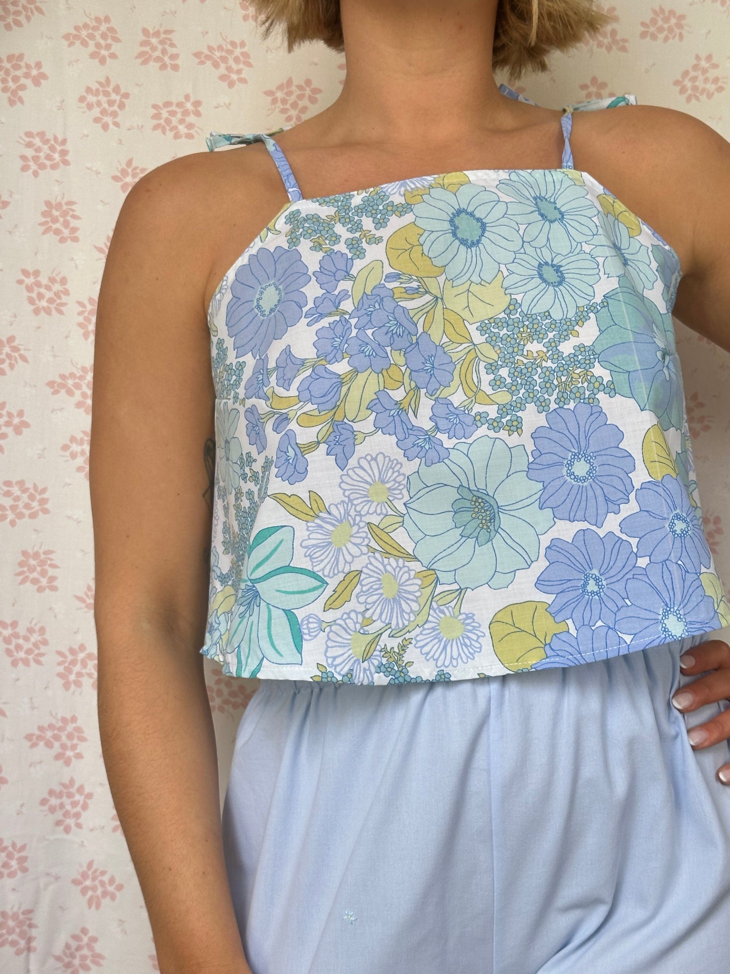Top Fleurs Bleu