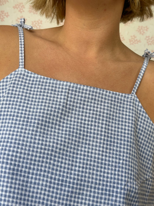Top Vichy Bleu