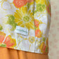 Haut Bouton Fleurs Jaune Rouge