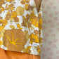 Haut Bouton Fleurs Marron et Jaune