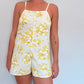 Combishort Jaune Fleurs