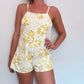 Combishort Jaune Fleurs