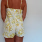 Combishort Jaune Fleurs